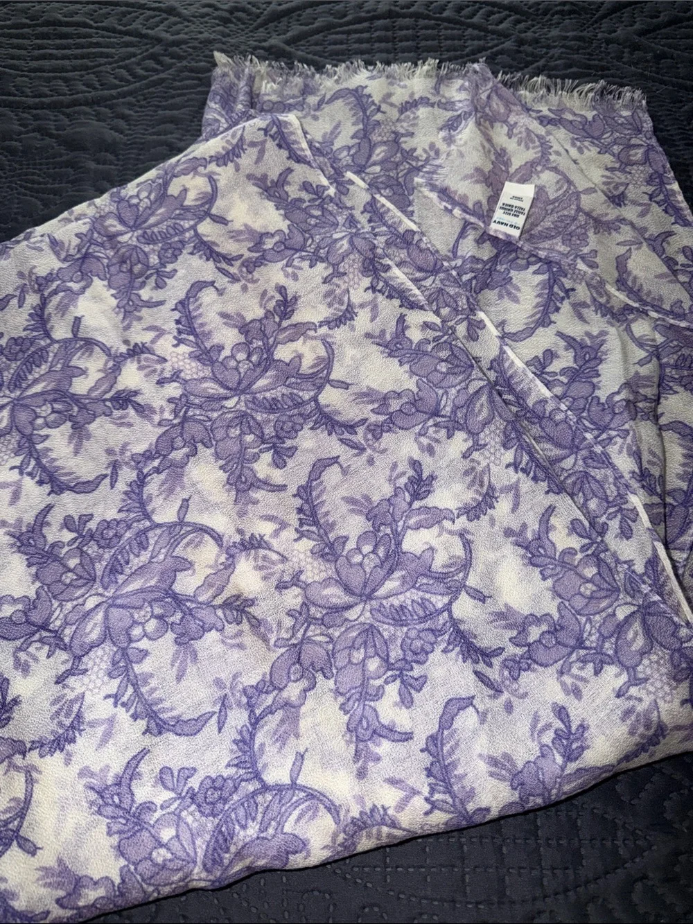 Women’s Lavender Floral Print Scarf